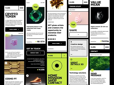 NFT / Crypto - Website & Mobile concept crypto cryptocurrency design marketplace minimalist mobile nft portfolio responsive token ui ux web design website