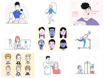 A year in pictures 2020 characters christmas fitness healthcare illustration illustrator practice procreate projects underwear