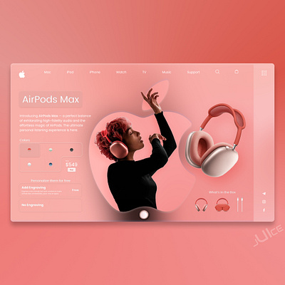 Web concept with AirPods Max (Apple) airpods apple concept design figma interface max ui ui ux uidesign uiux ux web web design webdesign webdevelopment website website design