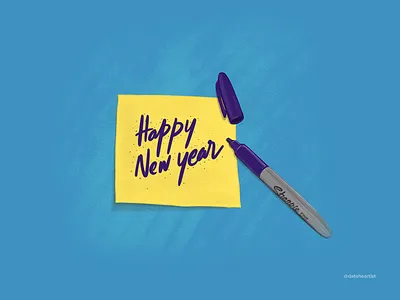 Happy NewYear! art greetings happy new year illustration ipadsketch ny nyt procreate sketch