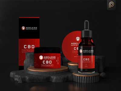Ageless CBD Hair Oil Packaging Design brand branding cbd concept design graphicdesign hair label labeldesign oil package packaging packaging design packagingpro product