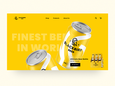 Beer Brand landing page 3d beer beer branding branding clean ui daily ui design glassmorphism landing landing page product product page trend 2021 trending ui ui design uiux web design webpage website