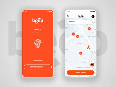 Beep “semi-dockless” electric scooter app. app design electric scooter micromobility mobile scooter ui ui ux ui design uiux ux