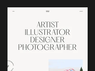 Jessica Myers - Portfolio for Artist & Designer artist clean design layout exploration minimal portfolio portfolio site typography web design whitespace