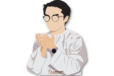 Muslim praying design illustration illustrator muslim muslims pray praying vector