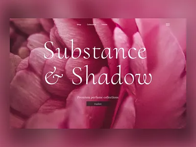 Luxury perfume landing page design flower luxury premium scent ui ux web webdesign