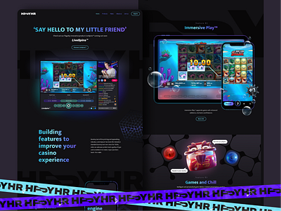 Say Hello To My Little Friend branding dark ui design gaming new product portfolio website ui