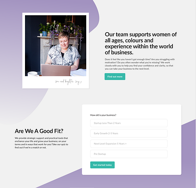 Are we a good fit? card figma gradient polaroid shapes web design