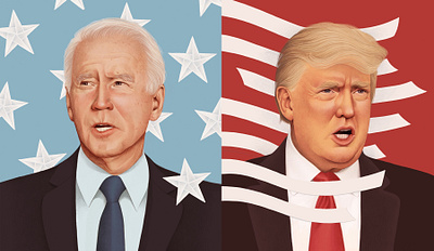 Presidential Candidates america conceptual digital editorial folioart illustration mercedes debellard portrait president realist usa