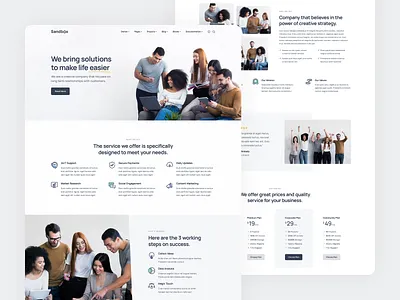 Corporate & Business Landing Page branding business corporate design icon landing page pricing table split svg icon ui design web design