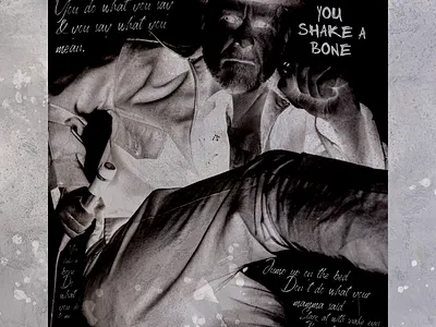 Shake a bone concept design layout minimal poster type website