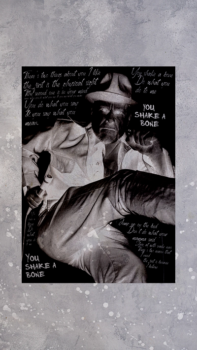 Shake a bone concept design layout minimal poster type website