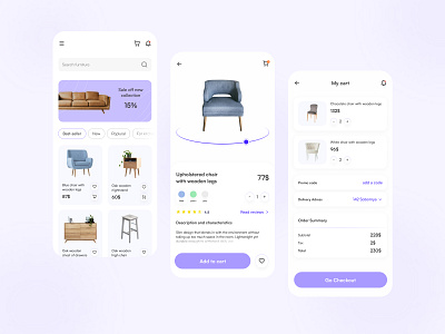 Furniture store - payment details app check out design furniture furniture shop furniture store interface mobile app payment shop store ui uiux ux web web design