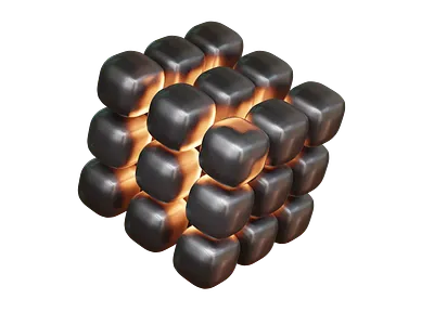 3D Explorations 3d blender blender3d fire geometric metal render shape