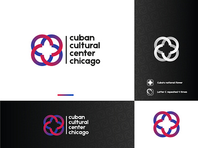 Cuban cultural center chicago Logo brand identity branding cuba cuba logo design logo logo design logo designer logo mark minimalist monogram typography