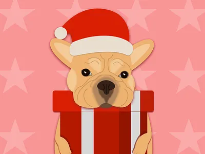 New Year 2021 2021 2d art dog franch bulldog illustration new year