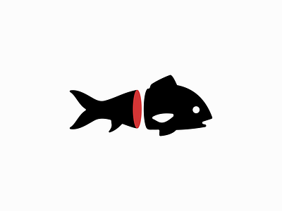 Choped Fish Logo animal black branding choped design fish food icon identity illustration logo marine mark ocean original premium sea sushi symbol vector