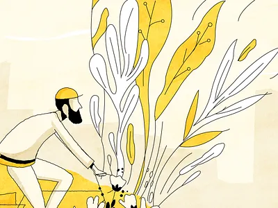Move on character design illustration