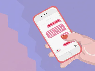 affection affection digitalart hand heart illustration illustration art illustrator iphone love pastel phone pink