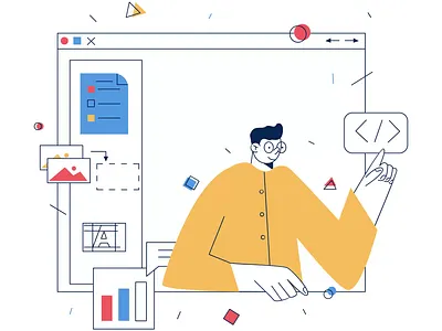 Time management in webdesign animation design graphic design illustration vector