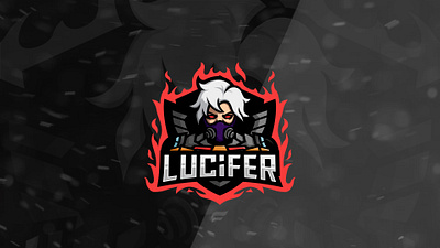 Logo for the YouTube channel "LUCIFER" character illustrator inspiration logo logotype lucifer mascot youtube channel youtube logo