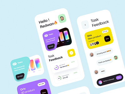 Task App app colorful interface minimal mobile mobile app mobile apps mobile ui mobileapp mobileappdesign morden task ui ui design uidesign