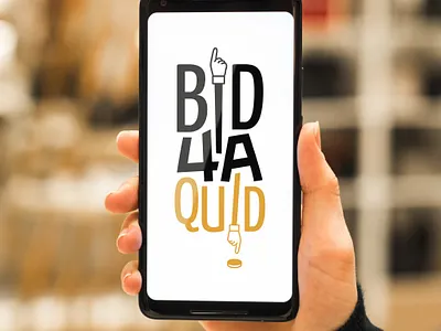 Bid 4A Quid branding design logo vector