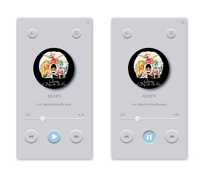 Neumorphic Design - Music app adobe xd art minimal music app neumorphic neumorphic design neumorphism soft ui ui ux