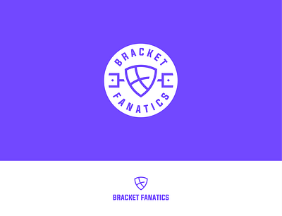 Bracket Fanatics (March Madness) Logo basketball betting bracket fantasy fantasy sports logo logo design march madness ncaa purple sports white