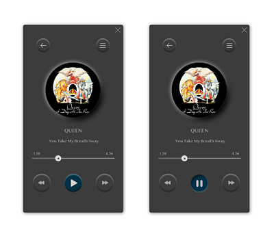 Neumorphic Design - Music app adobe xd art minimal music app neumorphic neumorphic design neumorphism soft ui ui ux