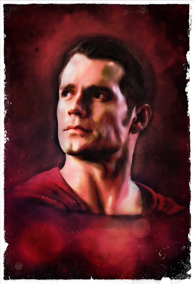 Superman clark kent dc henry cavill illustration portrait superman