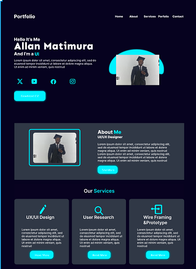 My Portfolio UI design animation branding design graphic design typography ui ux