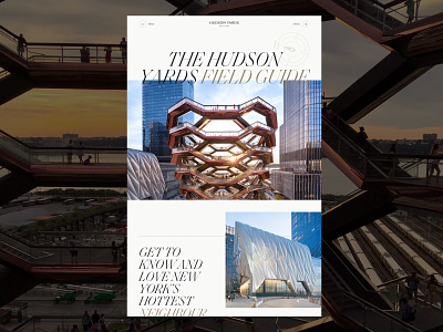 Hudson Yards Field Guide architecture hoepage hudosn yards landing page new york property real estate website