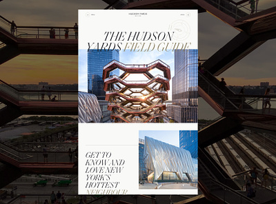 Hudson Yards Field Guide architecture hoepage hudosn yards landing page new york property real estate website