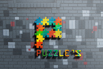 Puzzle logo 3d brand branding design identity illustration illustration design innovation logo unique logo design vector
