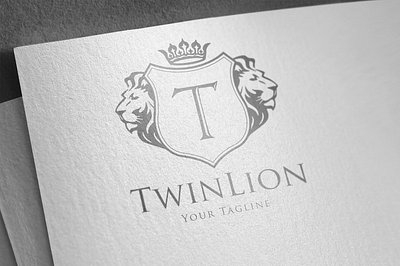 TwinLion - Heraldry Logo brand design brand identity coat of arms crest logo family crest heraldry logo design luxury brand luxury logo monogram real estate logo shield logo vintage logo