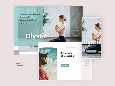 Olystic theme concept UI ui ui design web design