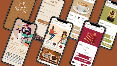 Coffee App UI app art coffee graphic design illustration minimal ui ux vector web