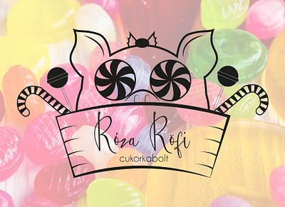 Roza Piggy's Candy Shop logo logo design