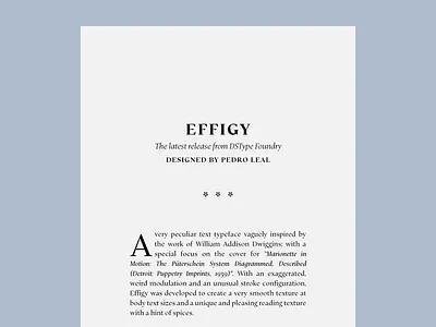 Effigy dstype editorial serif typeface typography