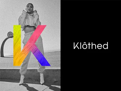 Klothed Brand Direction brand identity brand identity design branding gradient k brand layered logo minimal texture