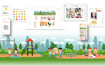 playground UI children design illustration ui ux vector