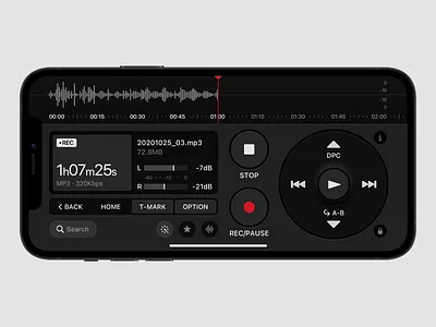 Voice Recorder ahang app application concept dark dark ui design layout platform record recorder records sketch sony ui voice voice assistant voice over voice search voicerecorder