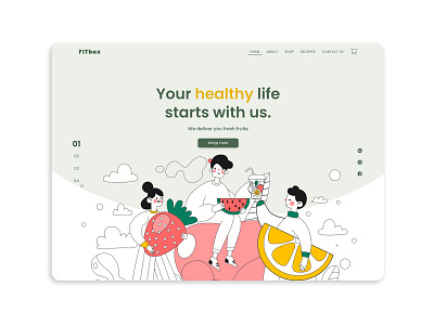 FITbox landing page branding dailyui design illustration ui ux web web design website website designer