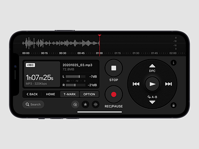 Voice Recorder ahang app application concept dark dark ui design layout platform record recorder records sketch sony ui voice voice assistant voice over voice search voicerecorder