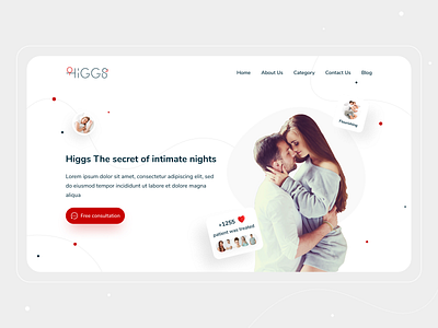 Higgs Website clean design development dribbble health landingpage minimal sex treatment ui design uiux userinterface ux design web design