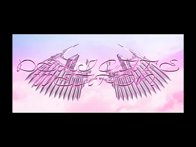 ~*grimes—war in heaven*~ 3d 3d type album art branding cyberpunk design dimension grimes illustration typography