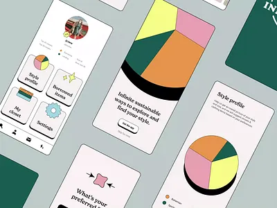 Clothes swapping app app screens concept app fashion mobile animation mobile app motion graphics sustainable ui ux uxui zero waste