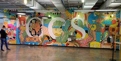 doodle wall detroit doodles illustration murals