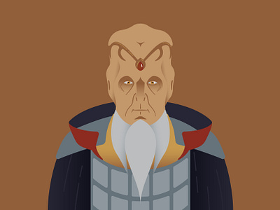 Babylon 5 | Lorien character flat illustration sci fi vector